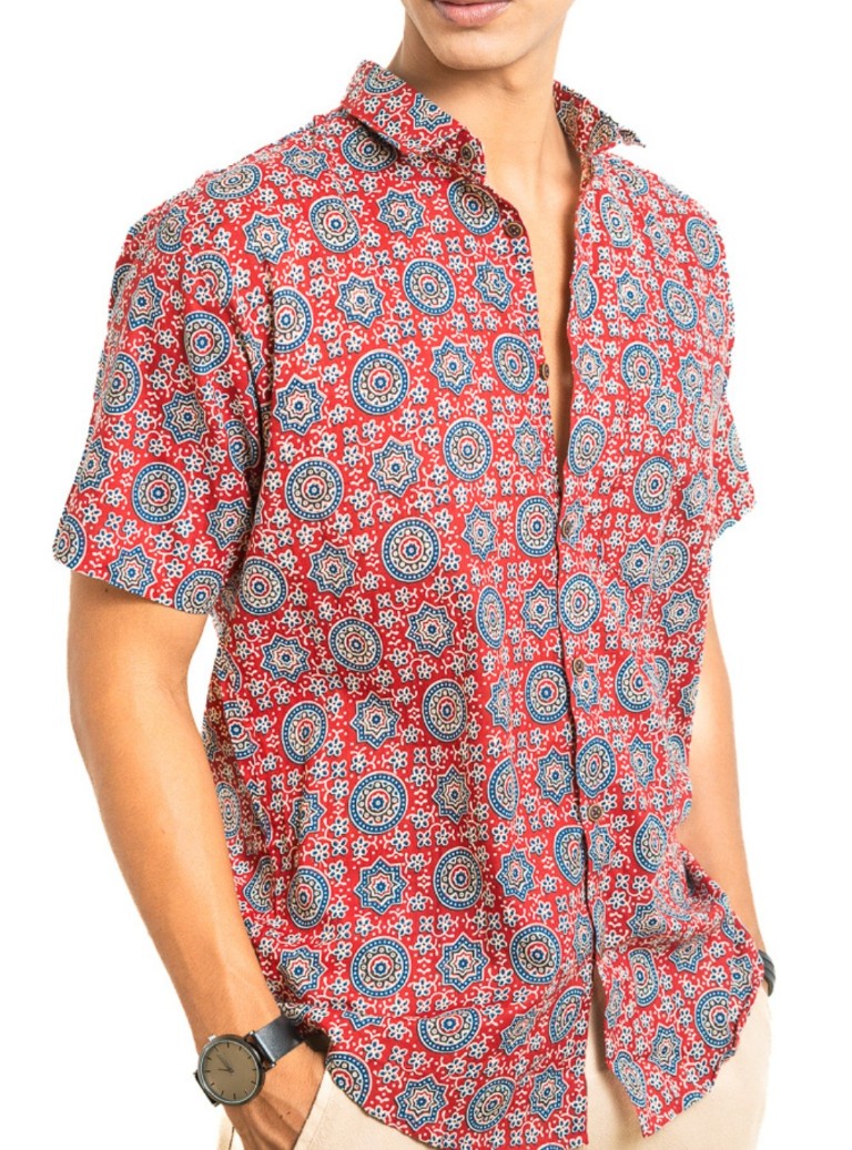 Ajrakh Red Shirt - Image 2